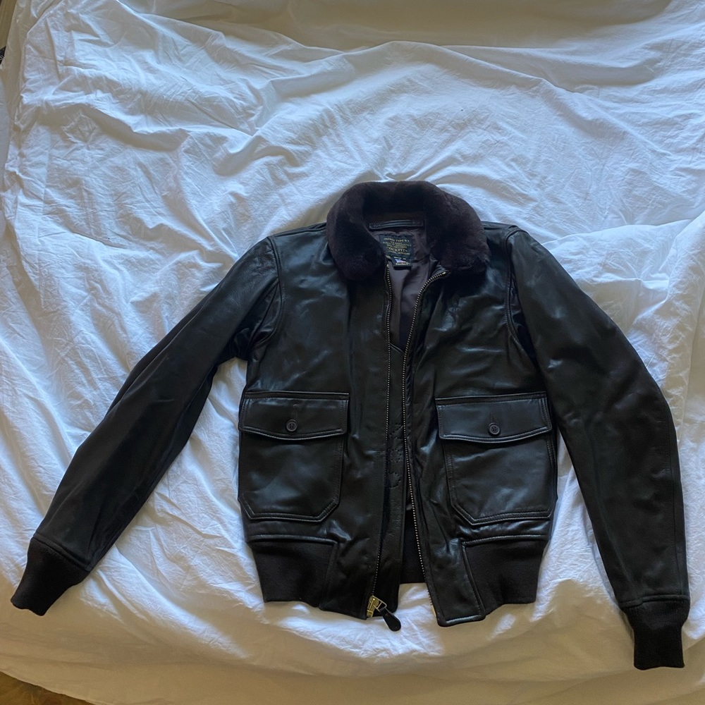 COCKPIT G-1 Leather bomber jacket Size: 38